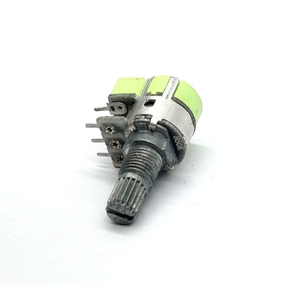 Pin 12mm giratório duplo do controle de volume 6 do filme 100k do carbono do potenciômetro