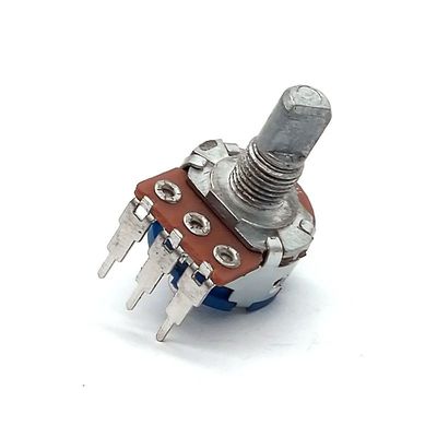 qualidade  150V AC 500k Potentiometer With Switch 15mm 3 Position Mixer Console fábrica