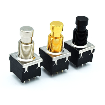 Interruptor do botão de Pin Effect Foot Switch Push do interruptor de pé 9 do pedal do efeito da guitarra de Of Soft Click 3PDT do fabricante
