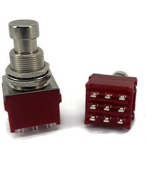 Interruptor do botão de Pin Effect Foot Switch Push do interruptor de pé 9 do pedal do efeito da guitarra de Of Soft Click 3PDT do fabricante