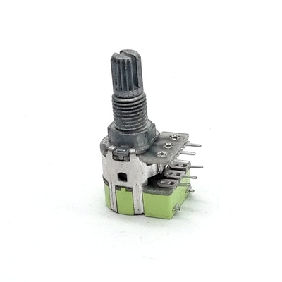 Pin 12mm giratório duplo do controle de volume 6 do filme 100k do carbono do potenciômetro