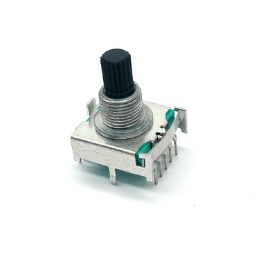 potenciômetro do log do interruptor rotativo 0.3A 100k do lance triplicar-se de 17mm único Polo