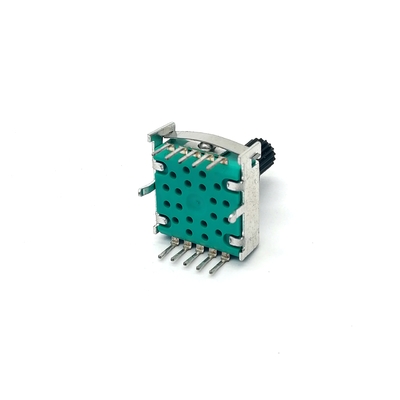 potenciômetro do log do interruptor rotativo 0.3A 100k do lance triplicar-se de 17mm único Polo