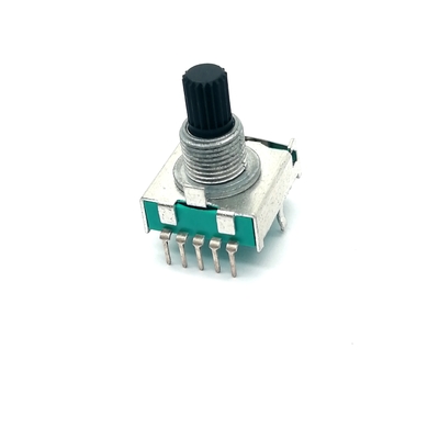 potenciômetro do log do interruptor rotativo 0.3A 100k do lance triplicar-se de 17mm único Polo