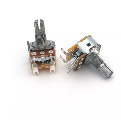 Potenciômetro 5k com interruptor 15mm Dual Gang Audio Taper