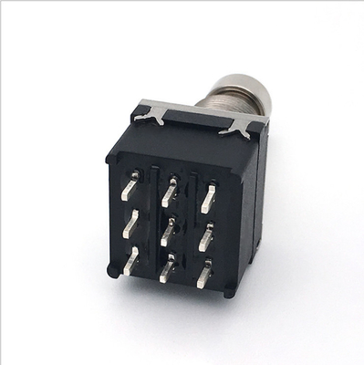 SF17 10000 dá um ciclo 2pdt o interruptor 9 Pin Push Button Foot 100ohm