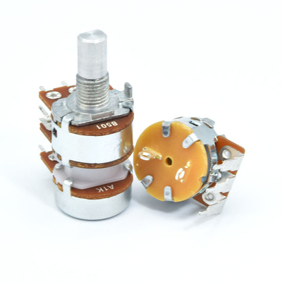 Potenciômetro dobro audio vertical do grupo do potenciômetro 16mm do atarraxamento 5k