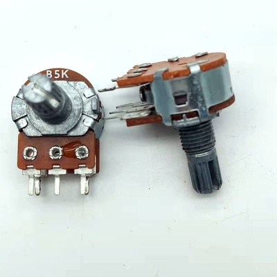 Potenciômetro de interruptor giratório de haste de metal de 16 mm para amplificador de áudio