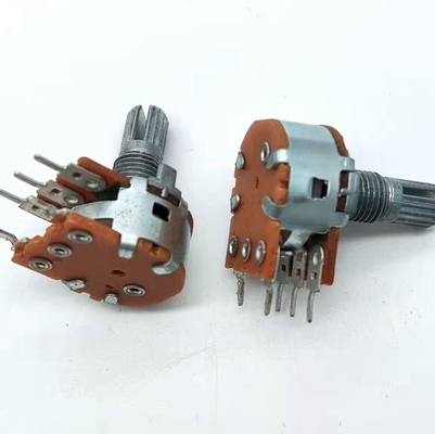 Potenciômetro do amplificador do metal 0.2W com interruptor 16mm para a caixa sadia