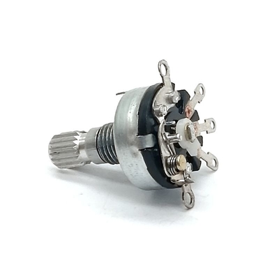 potenciômetro rotativo do interruptor rotativo do potenciômetro 50ohm único Polo do interruptor da posição 0.08W 12